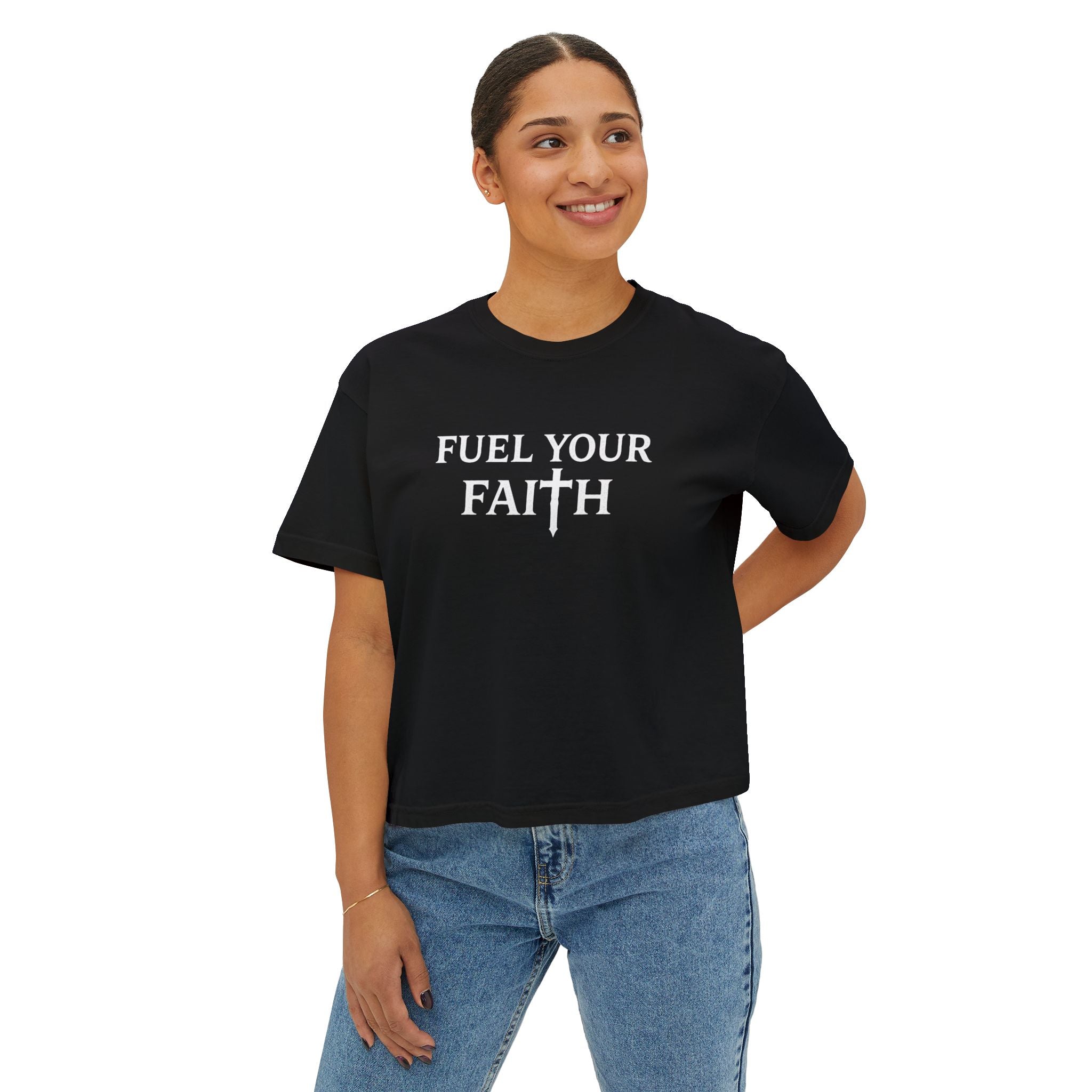 Fuel Your Faith boxy tee | Read the Manual Bible Christian shirt