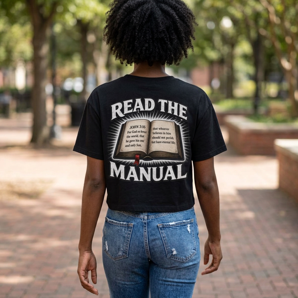 Fuel Your Faith boxy tee | Read the Manual Bible Christian shirt